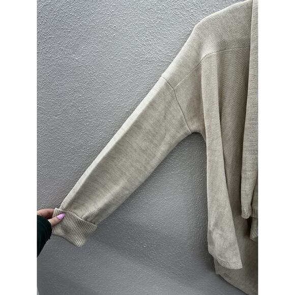 Venus Womens Cardigan Size XL Tan Knit Long Sleeve Open Front Sweater - Picture 2 of 13
